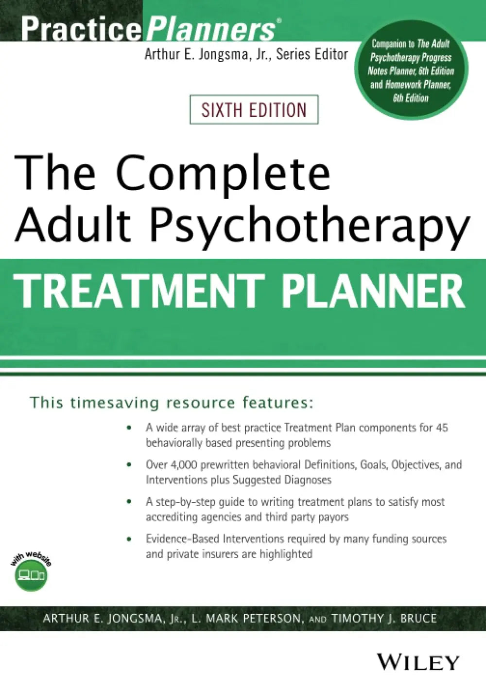 Adult Psychotherapy Treatment Planner 6th Ed. Paperback by Arthur E. Jongsma Jr. – front cover