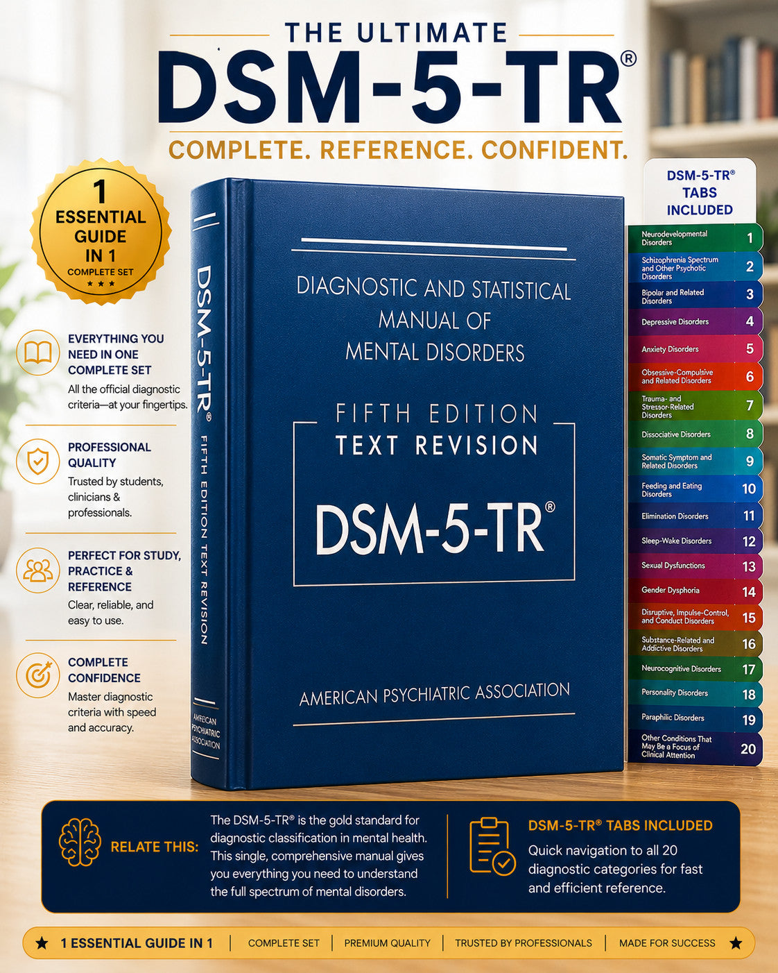 DSM-5-TR 5th Ed. Paperback by American Psychiatric Association – front cover